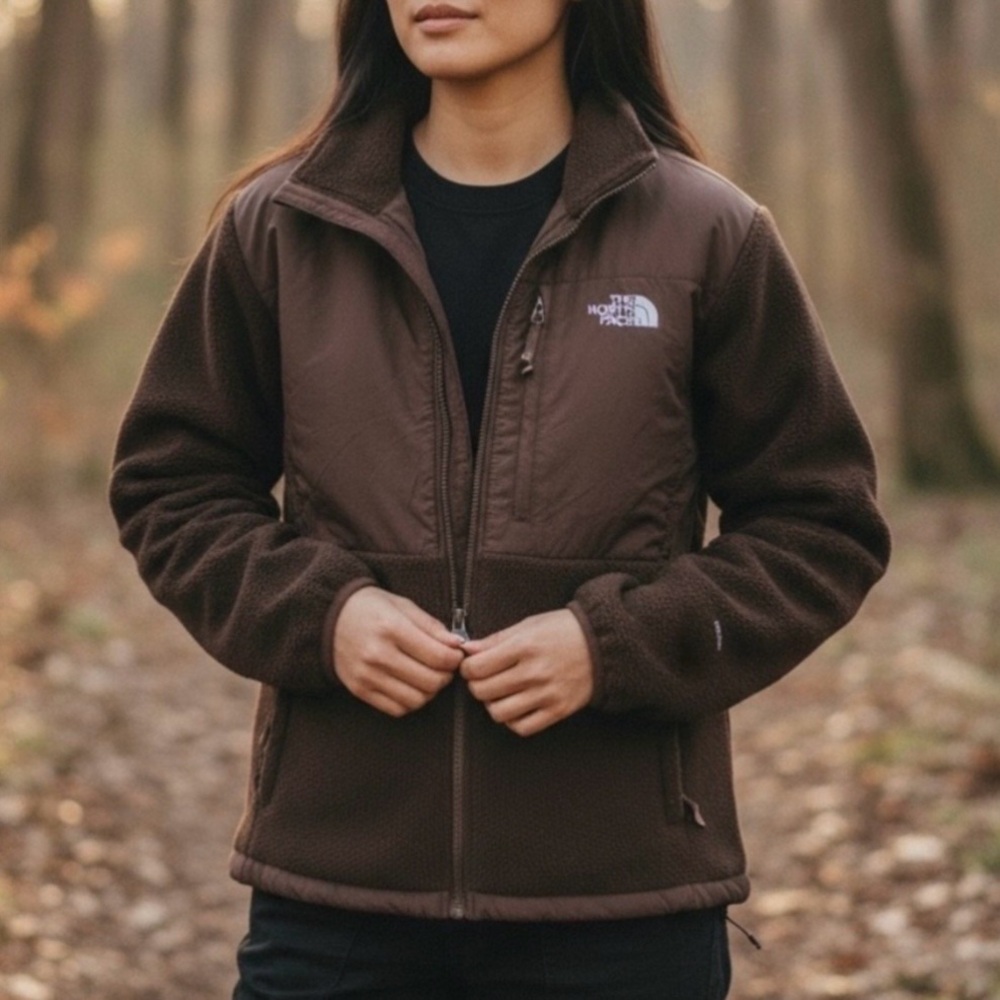 The North Face Brown Fleece-Panel Jacket